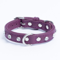 thumbnail image 1 of ATHENS Leather Dog Collar Single Row Rhinestones, 1 of 3