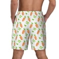 thumbnail image 2 of Lsque Mens Swim Trunks Vegan Fruit Carrot Pattern - Bathing Suit Compression Liner - Beach Swim Shorts Swimwear - (S-3XL) - Stretch Quick Dry -3X-Large, 2 of 9