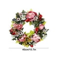 thumbnail image 3 of Coronas de peonías primaverales para puerta de entrada, coronas de rosas artificiales, coronas de primavera y verano, coronas para decoración del Día de San Valentín, bodas, decoraciones de plástico p, 3 of 6