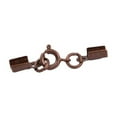 thumbnail image 3 of segolike 12pcs Ribbon End Clamp s with Lobster Clasp and Extension Chain Bronze Clips End Retro Copper, 3 of 8