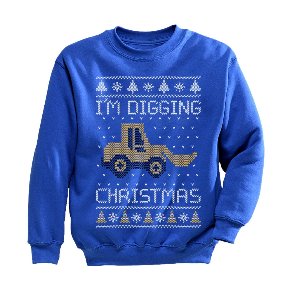 Santa I'm Digging Christmas Gift for Tractor Loving Boys Toddler Kids T-Shirt