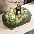 thumbnail image 5 of LINGJIA Makeup Perfume Organizer, Perfume Tray, Bathroom Vanity Tray, Decorative Dresser Tray, Cosmetic Skincare Tray, Countertop Organizer Tray, Jewelry Organizer Makeup Tray, 5 of 9