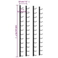 thumbnail image 4 of vidaXL Wall Mounted Wine Racks for 12 Bottles 2 pcs Black Iron, 4 of 4