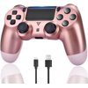 PS4 Controller Compatible with PS 4/Slim/Pro,with Dual Vibration Game Joystick(Rose Gold)