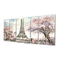 thumbnail image 2 of Designart - Eiffel avec des Fleurs Roses - Impression d'Art sur Toile Paysage, 2 of 3