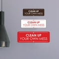 thumbnail image 5 of Signs ByLITA Standard Clean Up Your Own Mess Door or Wall Sign Easy Installation | Shared Accommodation | Sign for Home, Business, AirBNB and Office Spaces Sign (Brushed Gold) - Medium, 5 of 9