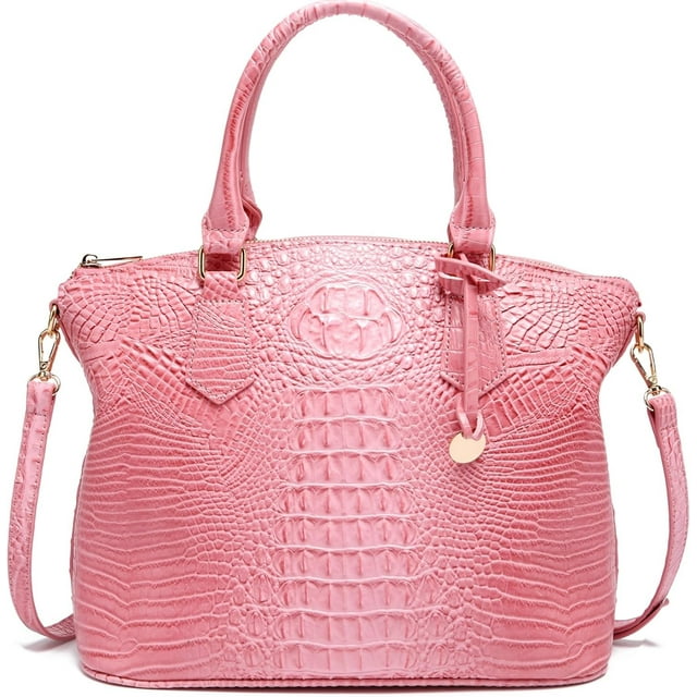 LHSHID Women Purse Satchel Bag Long Crossbody Classy Tote Bag Top Handle Vegan Leather Ladies Handbags Embossed Pattern