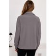 thumbnail image 4 of Sudadera Dokotoo Oversized Waffle Knit para mujer gris 2025, 4 of 6