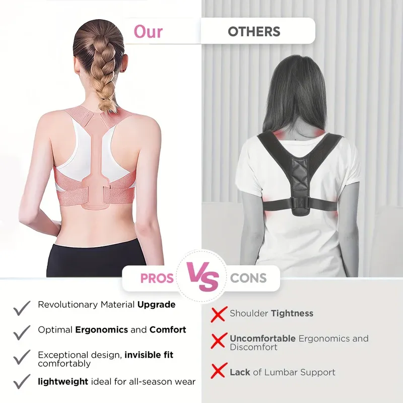 1PC Adjustable Rectify Posture Back Invisibility Breathable Posture Corrector Belt Support Belt Back Neck Brace Posture Training
