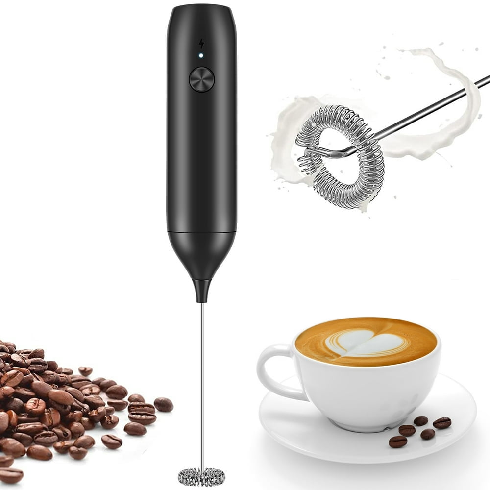 Mousseur à Lait Électrique Portable USB Rechargeable - Mini Batteur Avec 3 Vitesses Et 2 Fouets Pour Lattes, Cappuccinos Et Œufs Parfaits