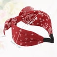 thumbnail image 5 of 3pcs Bow Knotted Wide Headbands Fashion Hair Accessories for Women Black Red Navy Blue 2.28" Width, 5 of 7