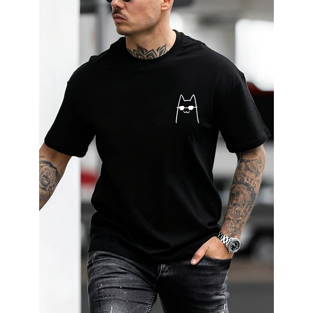 Camiseta informal de cuello redondo para hombre, ideal para adultos, hombres, mujeres, adolescentes, jóvenes y para el tiempo libre.