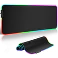 thumbnail image 1 of XXL Mouse Pad, 900x400 Large Gaming Mouse Pad, 12 LED Lighting Patterns, Non-Slip Rubber Base, Smooth Surface, for Keyboard and Mouse, PC/Desktop, 1 of 5