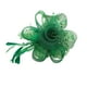 thumbnail image 1 of Minnieouse Hermoso detalle flor pluma diadema tocado mujeres flor malla plumas clip único Accesorio para el cabello verde, 1 of 6