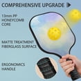 thumbnail image 2 of Pickleball Paddles Set Of 2, Fiberglass Surface, Fluid Smoke Aurora Art Style, 4 Balls & Bag, 2 of 5