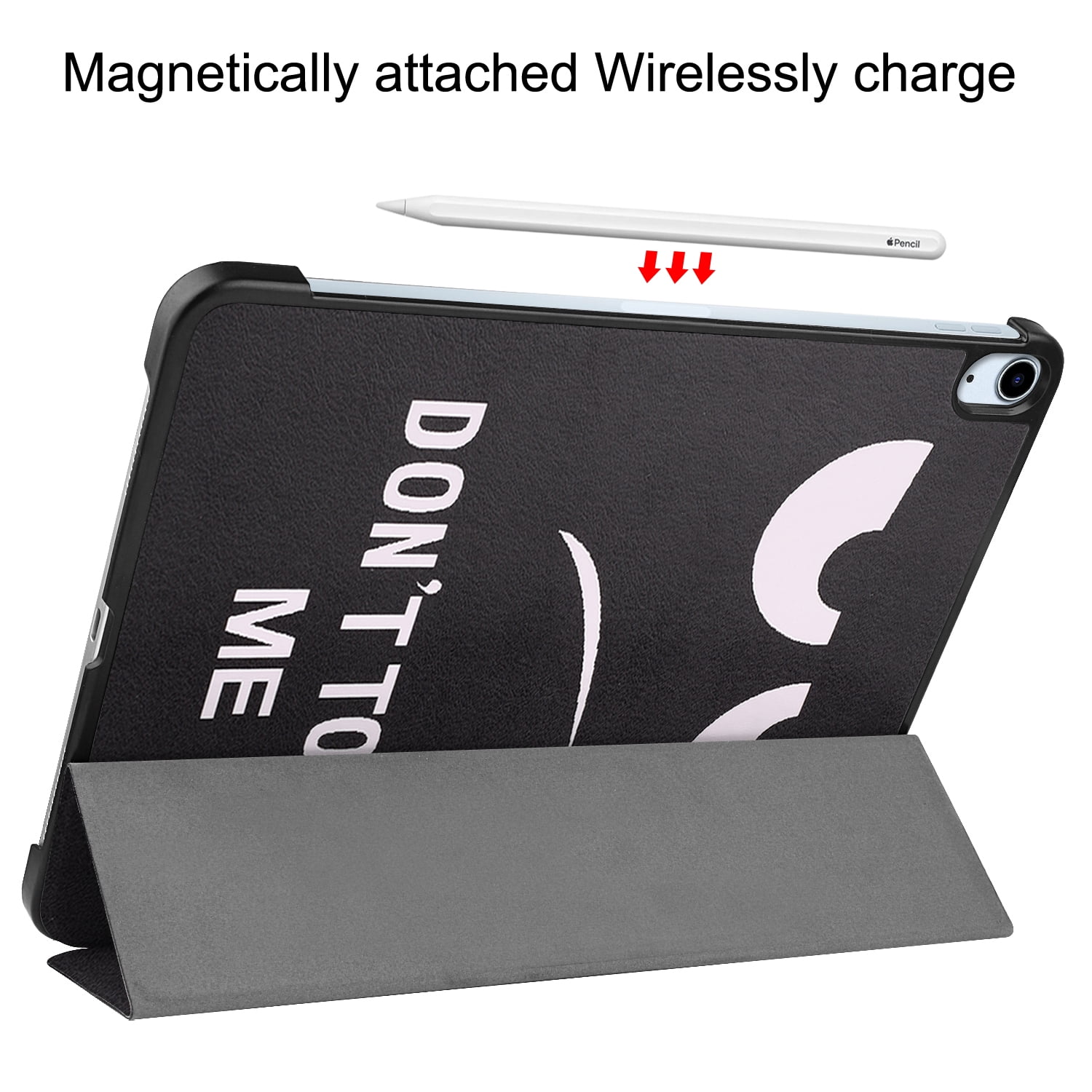 SaniMore for Apple iPad Air 11 (2024) Case, Auto Sleep/Wake, Rugged PC Case with Tri-Fold Kickstand [Support iPad 1st/3rd Pencil Charging]  Shockproof Protective Case for Women Men, Eye