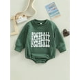 thumbnail image 3 of 0-18M Infant Baby Boys Girls Bodysuit 3M 6M 12M 18M Long Sleeve Crew Neck Letters Football Print Jumpsuit Casual, 3 of 8