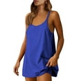 thumbnail image 2 of Qaspx Jumpsuits for Women Sleeveless Spaghetti Strap Rompers Loose Shorts Overalls with Pockets, 2 of 4