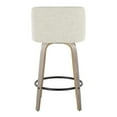 thumbnail image 6 of LumiSource Grey Toriano 26" Fixed-Height Counter Stool - Set of 2, 6 of 9