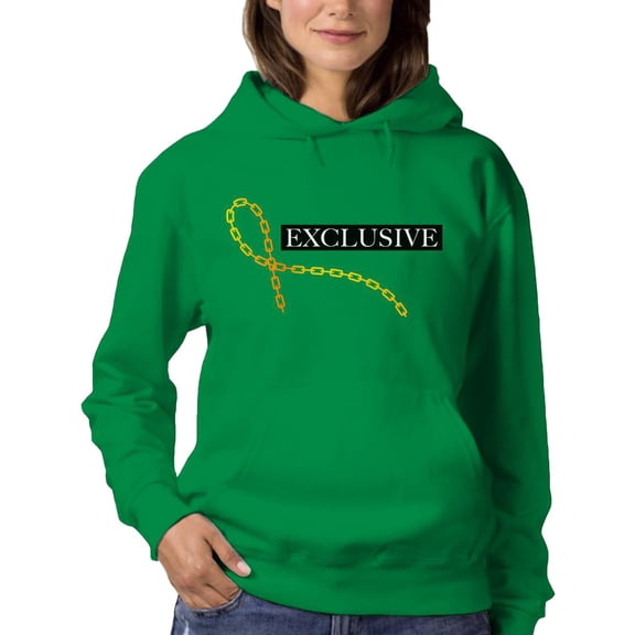 Exclusive W Chain Pattern Hoodie Women -Image by Shutterstock, Female 5X-Large