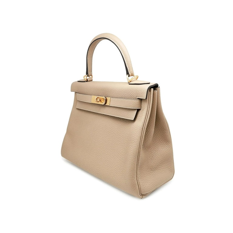 Hermes Kelly 28 Retourne Clemence Trench Gold Tone Hardware
