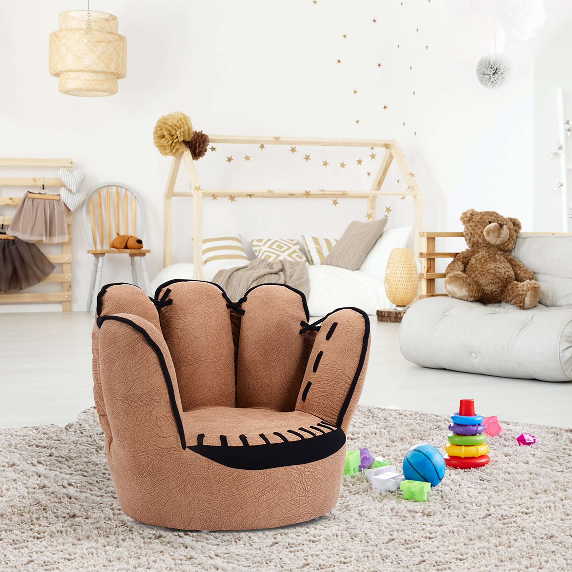 Light Browns Dogs Kids Cartoon Sofas Children Animals Chair Furniture for Boys & Girls Couch for Children Lightweight Children Sofas Chair Bedrooms Decoation