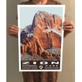 thumbnail image 4 of Zion National Park Angels Landing Vintage Travel Poster / Postcard WPA Style Art Print Utah, 4 of 4