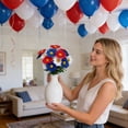 thumbnail image 6 of 250 Anniversary Usa 4Th Of July Red, White Blue 1 Bundles Artificial Flowers Outdoor Flowers , Uv Resistant Shrubs for Hanging Garden Porch Window Box, 6 of 9