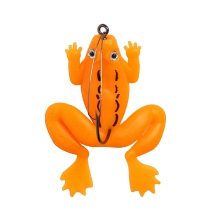 1 Pcs Soft Frog Fishing Lures 6CM 5.2G Silicone Bait Frog Artificial Treble Hooks Top Water Ray Baits Fishing Tackle