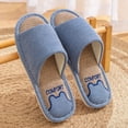 thumbnail image 7 of XIMIN Women Men's Non Slip Linen Cotton Fabric House Slippers Cute Bear Slippers All-Season Indoor Bedroom Slippers Breathable Travel Home Slippers, 7 of 7