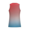 thumbnail image 6 of LODIENY Ombre Tank Tops for Men Big and Tall Athletic Fit Casual Sleeveless Tie Dye Gradient Color Print Basic Workout Tees Shirt Loose Fitness Gym T-Shirts Watermelon Red XXXXL, 6 of 7