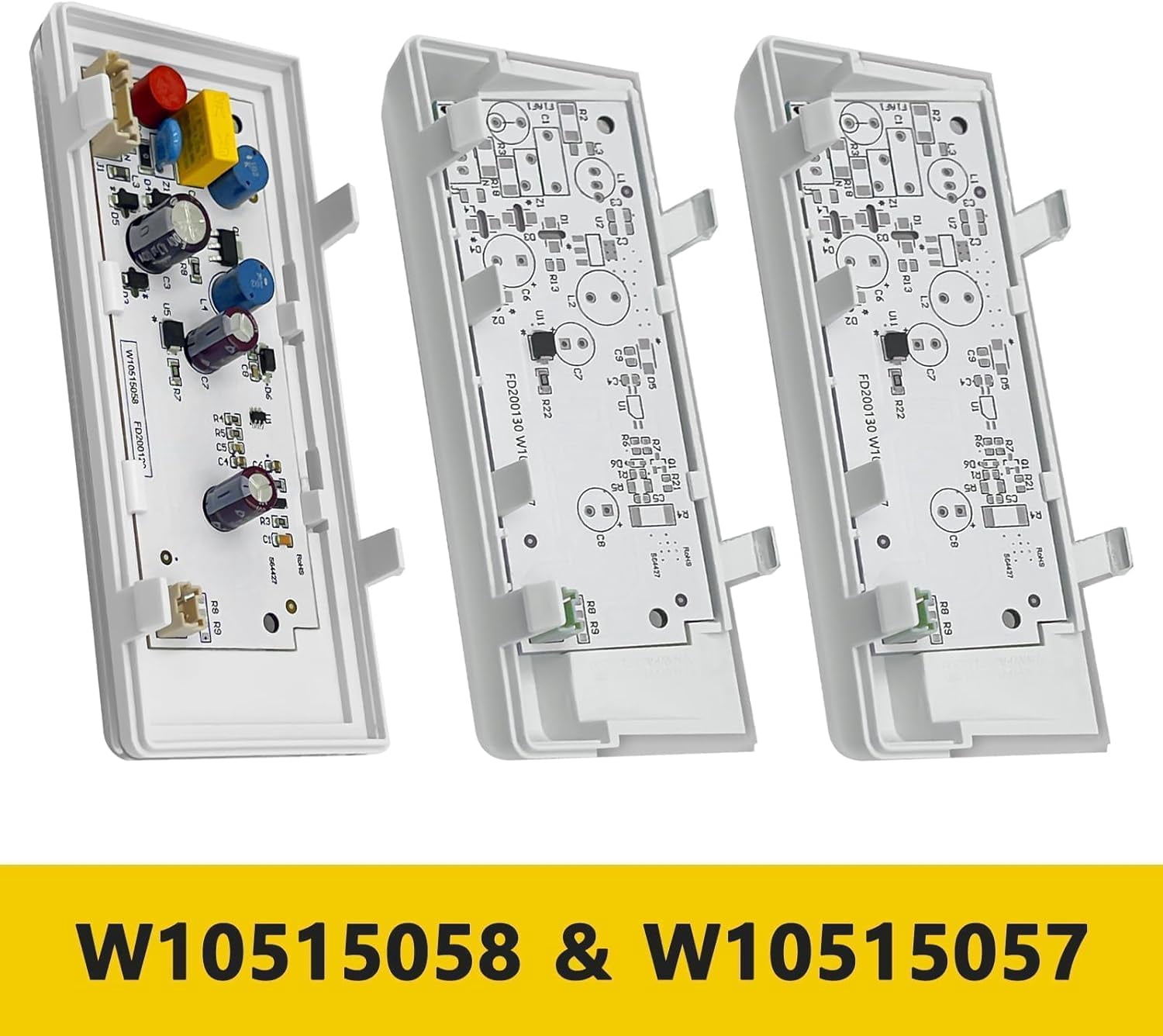W10515058 W10515057 Refrigerator LED Light 3PCS with Cover Compatible for Kenmore Maytag Whirlpool Refrigerator LED Light Replacement Replace WPW10515058 WPW10515057