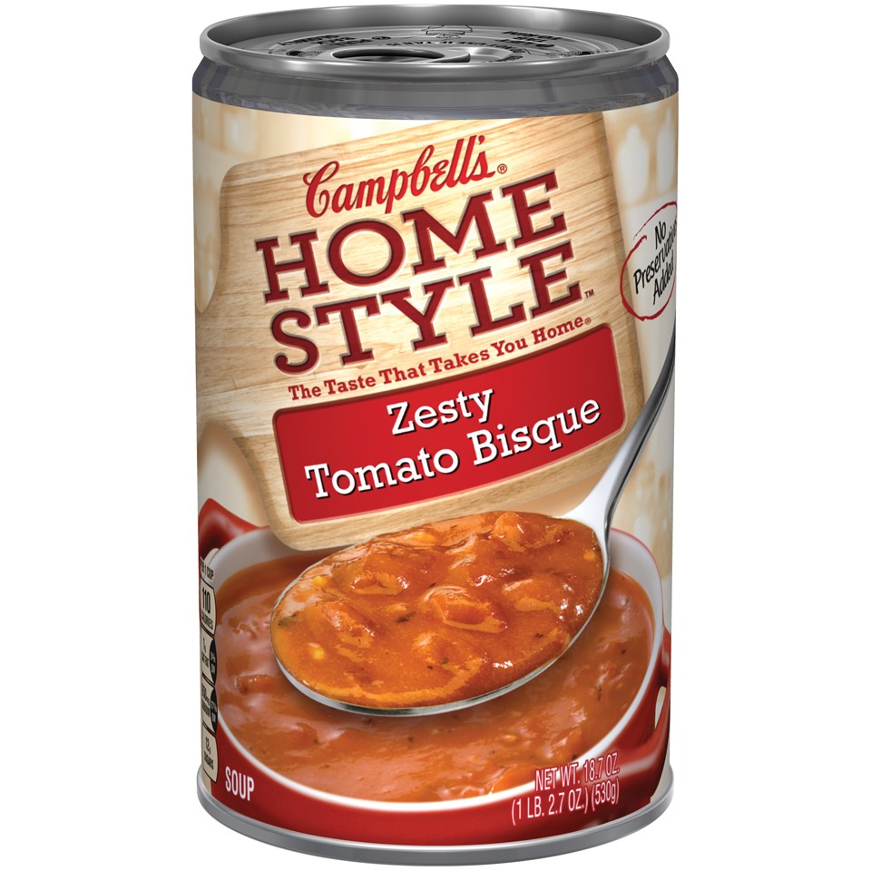 Image of campbell homestyle zesty tomato bisque