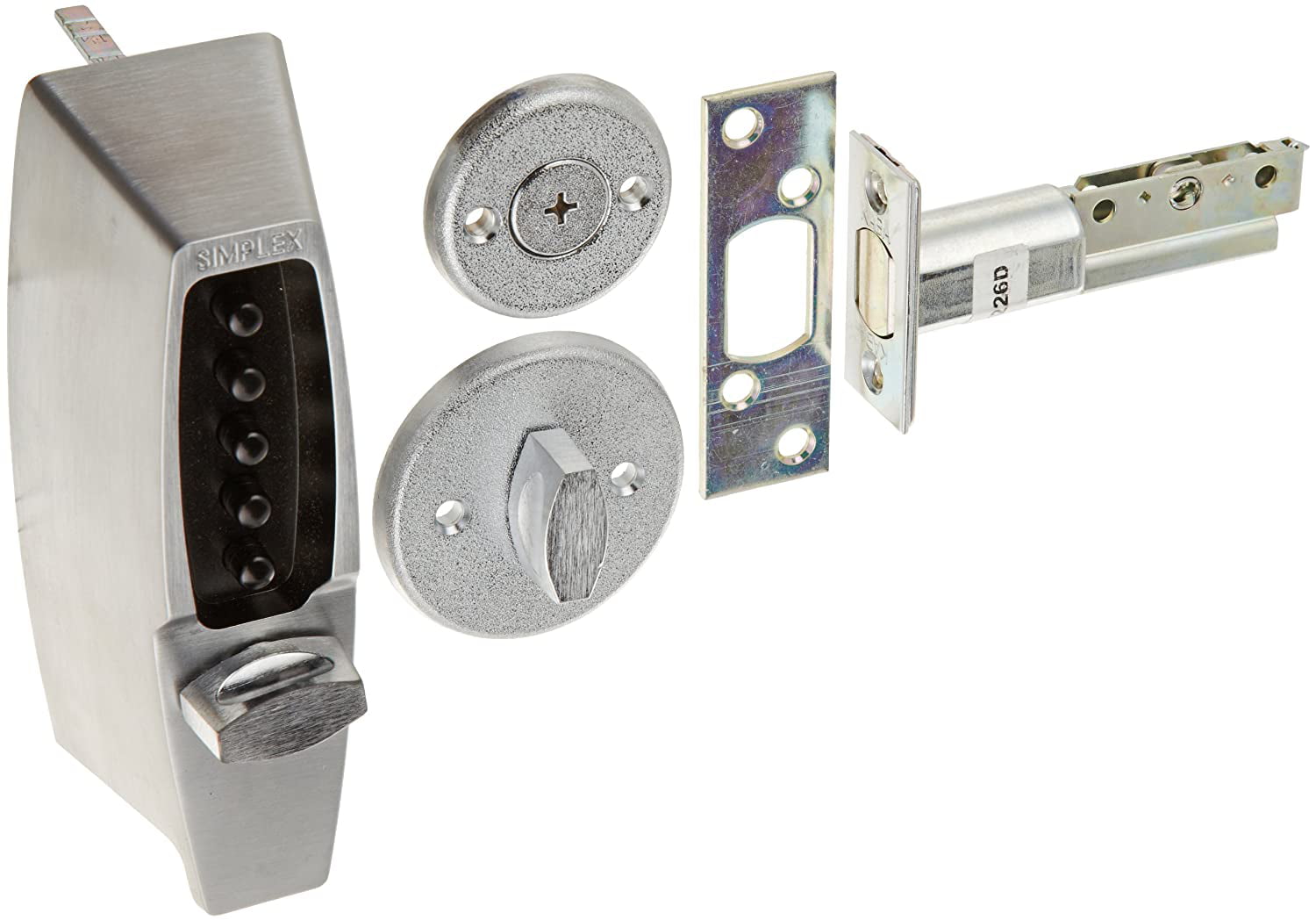 Kaba 7108-03-41 Auxiliary Pushbutton Lock Thumbturn & Deadbolt Us3 Brass for sale online 