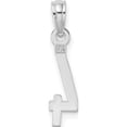 thumbnail image 3 of 14K White Gold 14Kw Polished Number 4 Pendant (Width 4.86) (Length 18.55) - Jbsp, 3 of 5