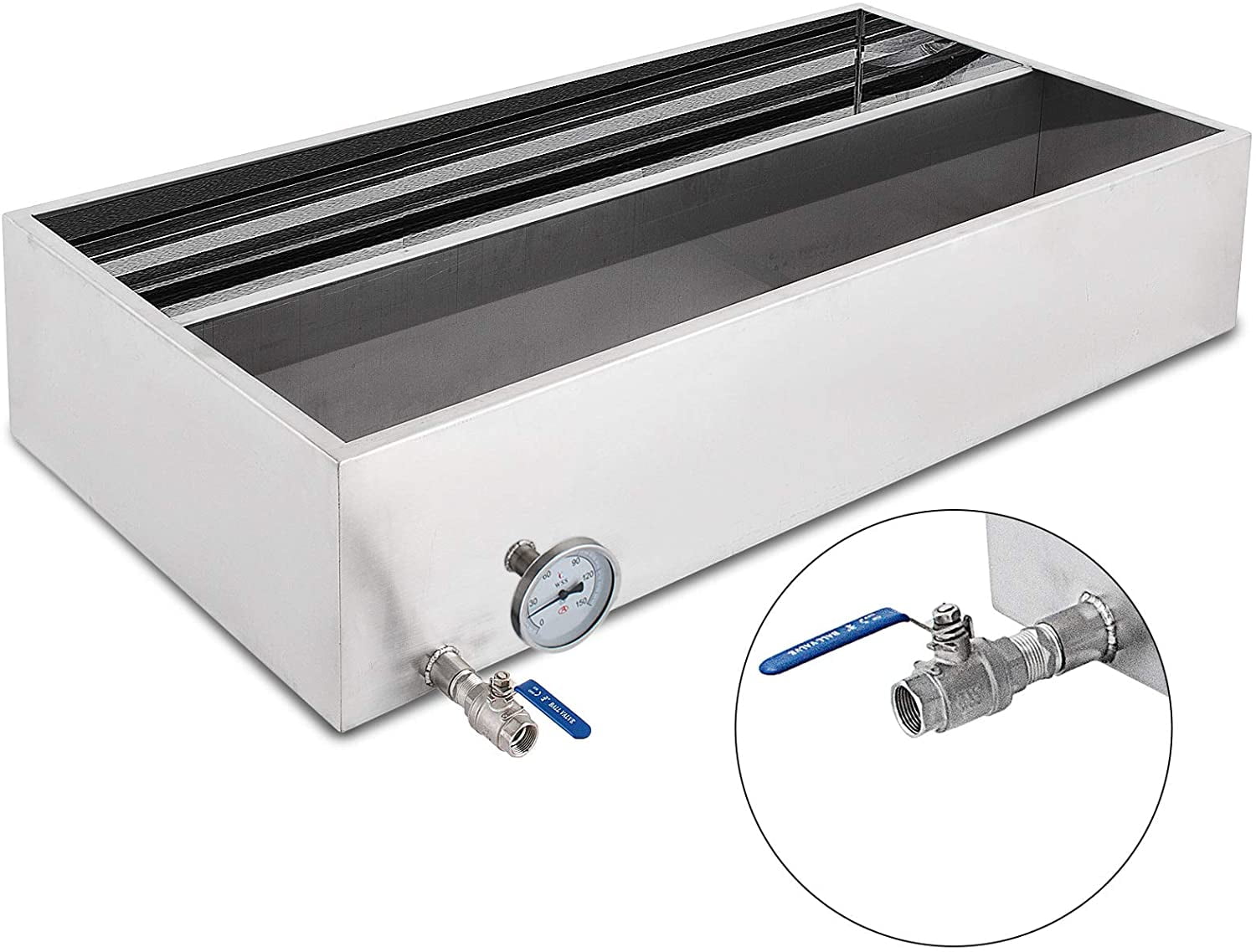 VEVOR Maple Syrup Evaporator Pan 48x24x9.4 Inch Stainless Steel with