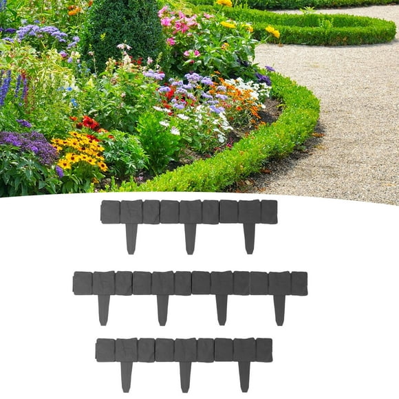 Garden Edging Border, Garden Edging Stone Border Minimalist Easy To Install 10 Pieces for Lawn