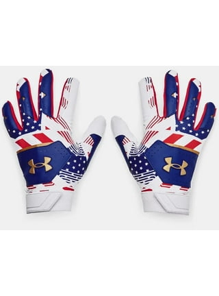 Under Armour Boys' Harper Hustle Baseball Batting Gloves, White  (100)/Aluminum, Youth Small : Sports & Outdoors 