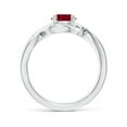 thumbnail image 2 of ANGARA Natural Solitaire Round 1 ct Ruby Infinity Promise Ring in 925 Sterling Silver for Women (Size-6mm) | July Birthstone Jewelry for Her | Natural Ruby Rings, 2 of 10