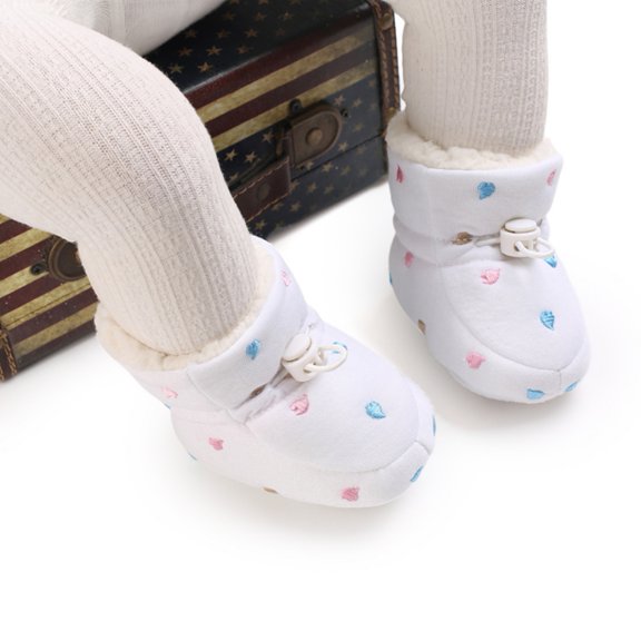 Newborn Baby Winter Snow Boots Infants Non-Slip Warm Fleece Shoes Booties First Walkers 0-18M