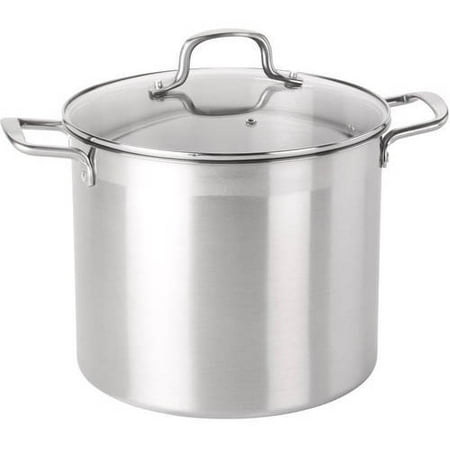 Stainless steel pot walmart Make delicious pasta dishes, soups, sauces, stews and so much more with this ample 12 Quart Stainless Steel Stock Pot with Lid from Mainstays. This large ultra-durable stainless steel stock pot is perfect for making family meals for any occasion, large and small.