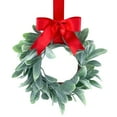 thumbnail image 4 of Holiday Christmas Door Sign with Burlap Bow & Greenery Wreath – Festive Winter Wall, Door, and Mantel Décor Gift for Friends & Family, 4 of 5