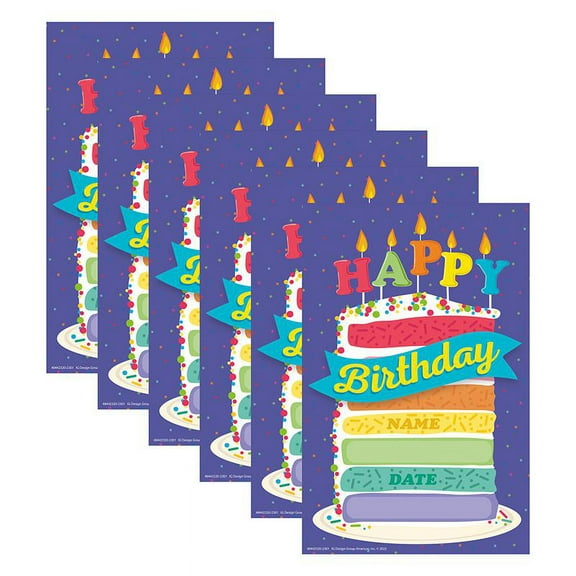Eureka Birthday Recognition Award, 36 Per Pack, 6 Packs