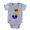 Heather Grey, variant on CafePress - Rainbow Letter J - Cute Infant Baby Football Bodysuit