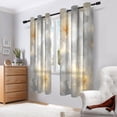 thumbnail image 6 of Gold Light Flowers Blackout Curtains 63 inch Length 2 Panels Window Decoration Curtains for Bedroom Living Room, 6 of 6