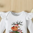 thumbnail image 6 of LWNYDPLSD Girls Christmas Outfit My First Christmas Onesie Boy Baby Bear Outfit Toddler Girls Clothes 3t Baby Boy Clothes Newborn Boys Winter Clothes, Green 12-18 Months, 6 of 8