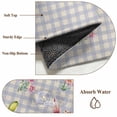 thumbnail image 6 of Round Area Rug 7 Ft, Spring Easter Bunny Washable Non-Slip Circle Carpet for Living Room/Bedroom, Grey Buffalo Plaid Pink Tulips Low-Profile Large Runner Mat Collection Rugs for Indoor, 6 of 8