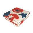 thumbnail image 3 of Horizontal Flannel Blanket Is Light Warm Soft Anti-Pilling Anti-Wrinkle Anti-Allergy And No Hair Loss For Bed And Sofa Camping Travel Independence Day Theme Star (2), 3 of 8