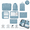Lake Blue, variant on 7-Piece Pink Travel Packing Cubes, Luggage Organizer Bags