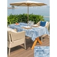 thumbnail image 5 of Outdoor Tablecloth with Umbrella Hole for Patio/Picnic/Party/Camping, Blue Coastal Waterproof Table Cloth Rectangle Table Cover Washable, Nautical Coral Starfish Shell Turtle Summer (60"x 84"), 5 of 8